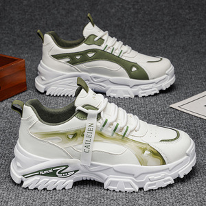 Zapatillas deportivas transpirables de malla gruesa para hombre, ligeras, para correr, caminar, estilo juvenil, deportivas, para exteriores. - Product Image 4