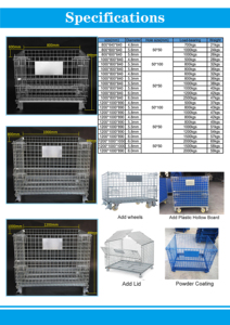 Warehouse <strong>Pallet</strong> Collapsible Metal Storage <strong>Rack</strong> Storage Cage <strong>Steel</strong> Wire Mesh Container <strong>Pallet</strong> - Product Image 5