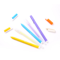 Stylo gel promotionnel de couleur unie, grande capacité, en plastique, encre multicolore, séchage rapide, 0,5 mm, pour le bureau et l'école
