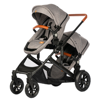 Poussette Vélo Bébé Triple Jumeaux Légère Voyage Pliante Double