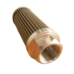 WU-40X100-J WU-40X80-J Stainless Steel Wire Mesh Screw Thread Oil Filter WU Suction Strainer