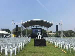 Sistema de armazón de techo de aleación de aluminio, armazón de techo de aluminio con pernos de escenario, armazón de iluminación para conciertos, escenario móvil para conciertos - Product Image 2