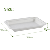 Platos de Bagazo Personalizados por el Fabricante, Biodegradables, Impermeables, Resistentes a la Grasa, Contenedor de Alimentos sin Plástico para Hogares y Restaurantes