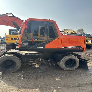 Excavatrice Doosan DX150W-9C d'occasion, en bon état, 13,5 tonnes, équipement de construction coréen, excavatrice sur pneus d'occasion - Product Image 1