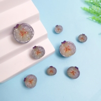Figurines en résine de fruits coupés en deux (myrtille, figue) pour décoration de jardin féerique, artisanat de bijoux DIY et accessoires de maison de poupée