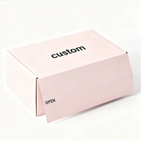 Cajas de Envío de Burbujas de Polietileno Ecológicas Rosas con Logotipo Personalizado, Cajas de Cartón para Envíos de Pequeñas Empresas, Embalaje para Esponjas Cosméticas