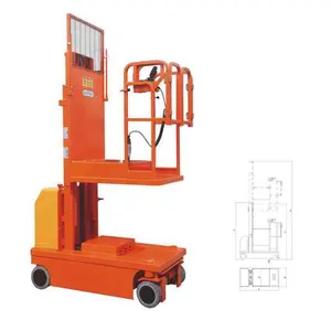 3m 4m 4.5m Full electric order picker 300kg Aerial work platform warehouse market pick machine