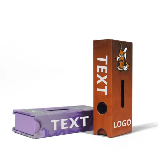 Custom Rigid Child Proof Cardboard 0.5ml 1ml Cigarette Child Resistant Proof Lock Sliding Box Drawer Paper Box