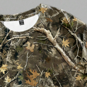 Custom Print Logo Loose Men O-neck Tshirt Camouflage Cotton Mens Grahpic Short Sleeves Tshirts Oversize