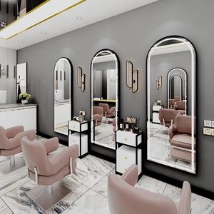 Zxm S Factory Price Custom Design of Modern Light Luxury <b>Oval</b> Square <b>Mirror</b> Hair Salon Furniture Set - Product Image 5
