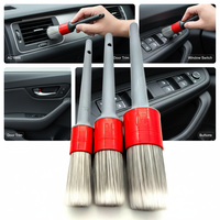Juego de 3 Cepillos Ultra Suaves de PP para Lavado de Autos, Cepillos Flexibles para Ruedas, Herramienta de Limpieza Práctica para Detalles Interiores
