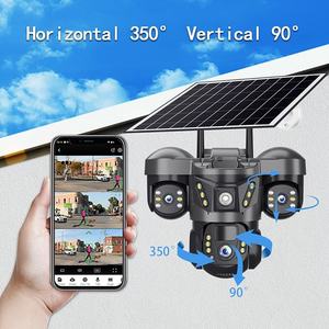 Caméra de sécurité solaire 4G à triple objectif SC29, 12MP Ultra <span class=keywords><strong>HD</strong></span> V380 <span class=keywords><strong>Pro</strong></span>, caméra PTZ extérieure à faible consommation d'énergie, vente en gros - Product Image 4