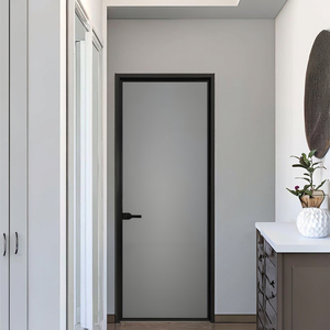 <span class=keywords><strong>Puerta</strong></span> <span class=keywords><strong>Corredera</strong></span> de Vidrio y Aleación de Aluminio Impermeable de Diseño Moderno, Tamaño Personalizado, Superficie Acabada Bien Sellada, para Supermercados y Almacenes - Product Image 3