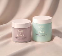 Juego de Envases de Lujo para Cuidado de la Piel con Logotipo Personalizado - Botellas y Frascos de PP Rosa para Champú, Loción Corporal, Mascarilla Capilar y Crema Facial