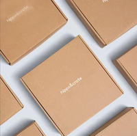 Boîte d'emballage personnalisée à fermeture éclair détachable pour coton-tiges, en carton ondulé kraft recyclé, gaufrage, cadeau artisanal