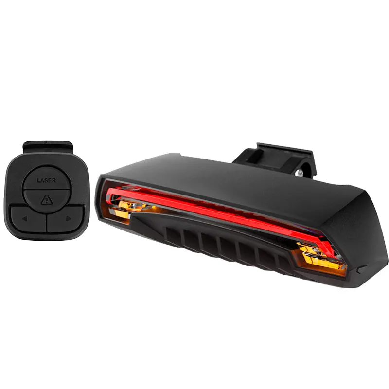 Smart USB Rechargeable Cycling Accessories Remote Turn led Wireless Bike Bicycle Rear Light laser tail lamp