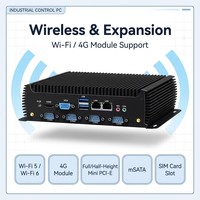 PC Industrial Sin Ventilador de Fábrica OEM ODM, Mini PC Core I3 I5 I7, DDR3L, VGA, WIN11, Linux, SSD, HD, Puerto VGA, PC Industrial Sin Ventilador