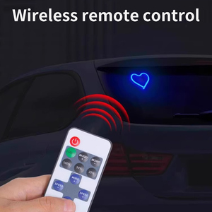 Xe tam giác/cửa sổ phía sau trái tim Led Neon Ánh Sáng-USB powered, môi trường xung quanh trang trí nội thất, nhiều tùy chọn màu sắc - Product Image 4