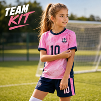 Ensemble de maillots de football personnalisés pour enfants, vert menthe, rayures blanches sur la poitrine, respirant, 100% polyester, séchage rapide, extensible dans quatre directions