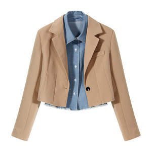 Primavera 2024 para <span class=keywords><strong>mujer</strong></span>, diseño <span class=keywords><strong>de</strong></span> nicho, conjunto informal <span class=keywords><strong>de</strong></span> dos piezas, nuevo traje <span class=keywords><strong>de</strong></span> Camisa vaquera <span class=keywords><strong>de</strong></span> estilo interior personalizado con chaqueta y falda - Product Image 5