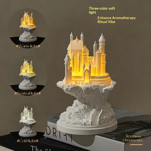 Lámpara de Noche con Base de Castillo de Fantasía, Portavelas de Aromaterapia con Potpourri, Ecológica, para Decoración de Sala de Estar y Dormitorio - Product Image 6
