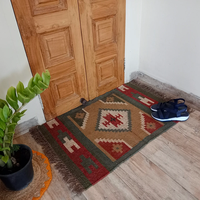 Karpet rami alami ramah lingkungan India untuk dekorasi rumah buatan tangan keset pintu luar ruangan karpet goni India karpet pemasok dari India