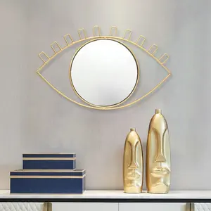 Metall Golden gerahmte Augen formen ausgefallene Wohnkultur Design dekorative Wand kunst Spiegel