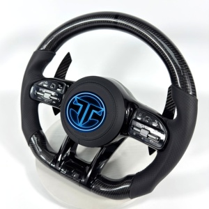 <span class=keywords><strong>Volante</strong></span> de Fibra de Carbono para <span class=keywords><strong>Mercedes</strong></span> Benz <span class=keywords><strong>AMG</strong></span>, Compatible con los Modelos W117, W176, W177, W203, W204, W205, W211, W212, W213, W218, C43, C63, C200, C300 - Product Image 2