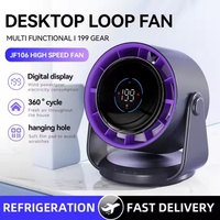 Ventilateur portable sans pales à affichage LED, trois vitesses de refroidissement, électrique, USB, rechargeable, batterie 4000 mAh, pliable, pour la maison et la voiture