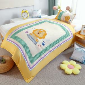 Drap <span class=keywords><strong>de</strong></span> lit pour bébé garçon fille personnalisé biologique 100% coton drap <span class=keywords><strong>de</strong></span> lit housse <span class=keywords><strong>de</strong></span> couette literie pour lit <span class=keywords><strong>de</strong></span> bébé ensemble <span class=keywords><strong>de</strong></span> 3 pièces pour bébé - Product Image 4