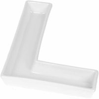Plat en céramique blanche avec lettres d'amour, plat de décoration de Table, noir et blanc