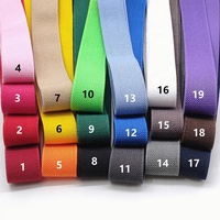 Vente en gros de bande élastique jacquard écologique de 1 pouce, pour sacs, textiles de maison, chaussures, couleurs en stock, fabriquée en polyester/nylon durable