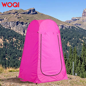 Tente de douche Woqi 120x120x190cm pliable, imperméable, pour camping en extérieur, tente d'intimité monocouche, assemblage manuel, magenta - Product Image 3