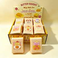 Jouet Squishy en PU en forme de pain grillé, à remontée lente, motifs animaux assortis, doux, sensoriel, anti-stress, cadeau, vente en gros
