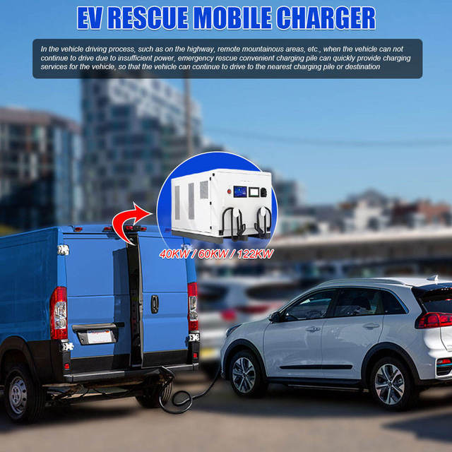 60KW Portable DC EV Charger CCS1/CCS2 Moveable EVS Charging Station Model SC02 OEM