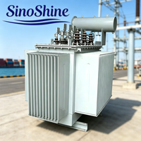Transformator Tiga Fasa 60Hz 110kV 200kVA 400V Berpendingin Minyak Model S22-110.4 SinoShine Gulungan Kumparan Dua Lapis