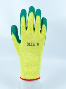Guantes de Trabajo Recubiertos de Látex Verde, Antideslizantes y Duraderos, Guantes de Seguridad con Marca Personalizada - Product Image 1