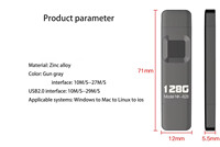 Cryptage d'empreintes digitales d'usine clé USB 256g lecteur flash USB en métal 128g clé USB d'empreintes digitales pour iPhone/iPad/PC