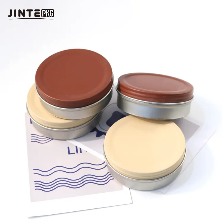 Custom Aluminum Metal Jars Containers Tins For Skincare Hand Cream Shoe Polish 50ml