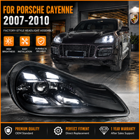 Para Porsche Cayenne 957 2007-2010, Actualización de Faros Delanteros Estilo 9YA, Conjunto de Faros LED Matrix, Color Negro Ahumado, Accesorios para Automóviles