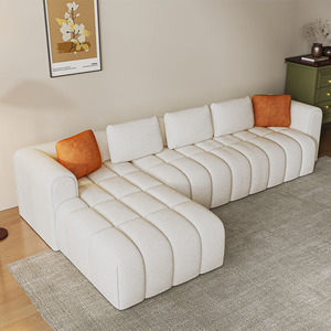 Cao cấp kem mềm Modular đồ nội thất phòng khách L hình dạng sofa Set Puff đám mây sang trọng hiện đại ghế sofa nhung phòng chờ sofa cho nhà - Product Image 2