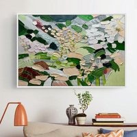 Vente en gros de grande toile personnalisée faite à la main abstraite fleur 3D peinture à l'huile décoration moderne art mural avec texture couteau affiche