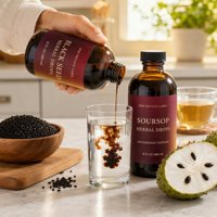 Paquete de Suplementos Herbales de Fruto de Guanábana y Semilla Negra, Suplemento Rico en Antioxidantes, Fábrica GMP, OEM/ODM, Marca Privada