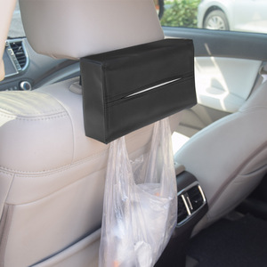 Pu Lychee Pattern Leather Car <b>Storage</b> Tissue Box Interior Accessories for Visor Armrest Headrest <b>Seat</b> Back - Product Image 3