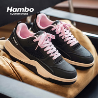 Chaussures de skateboard pour couple 36-44, baskets décontractées à semelle épaisse, style streetwear tendance, à lacets, pour hommes, rehaussantes, sportives, souples, printemps