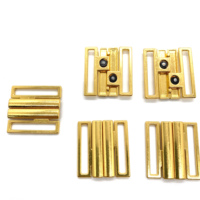 Nuevo Cierre de Metal Dorado para Sujetador de 25 mm, Hebilla de Metal Dorado de Lujo para Bikini, Clips de Cierre para Bikini