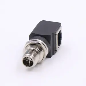M12 Naar Rj45 Mannelijke Vrouwelijke Gigabit Ethernet Adapter 4P 8P Connectoren