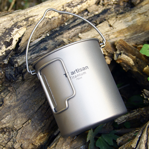 <b>Camping</b> Accessories Outdoor <b>Camping</b> Titanium Mug 750ml Titanium Pot with Detachable Handle Water <b>Cup</b> - Product Image 2