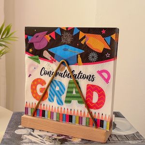 Vaisselle de fête sur le thème de la saison des diplômes transfrontalière, serviettes en papier jetables, serviettes en papier jetables spécifiques aux fêtes - Product Image 2