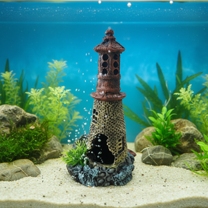Adorno <span class=keywords><strong>de</strong></span> Paisaje para Pecera con Forma <span class=keywords><strong>de</strong></span> <span class=keywords><strong>Faro</strong></span> Antiguo, Accesorio Decorativo Especial para Acuarios - Product Image 3
